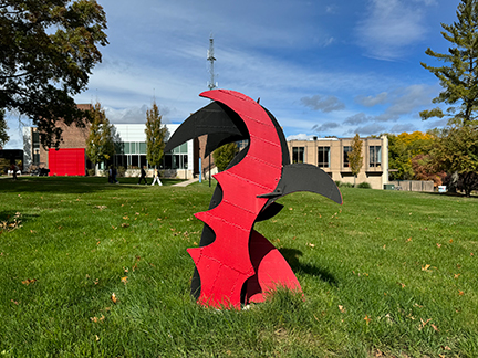 Rouge et Noir sculpture at the University of Hartford