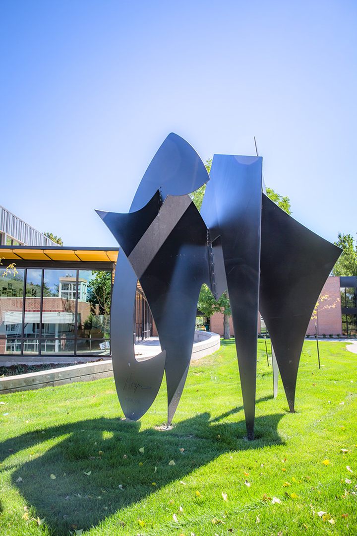 Young Elephant, welded painted steel plate, 2016